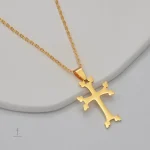 Collier Croix en Acier Argenté