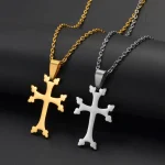 Collier Croix Apostolique moderne en Acier