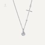 Collier Croix avec Pendentif Rond élégant