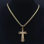 Bijou masculin Croix Catholique en métal