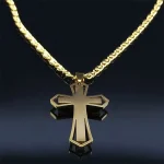 Accessoire religieux : collier avec croix pour homme