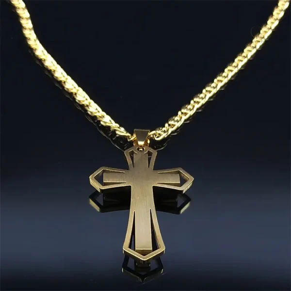 Accessoire religieux : collier avec croix pour homme