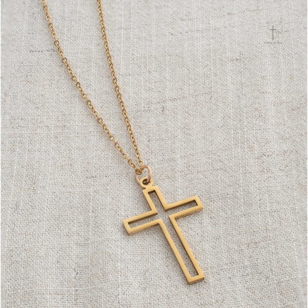 Collier avec croix, accessoire chrétien pour homme