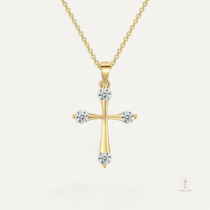 Collier Croix Chrétienne en métal élégant et spirituel
