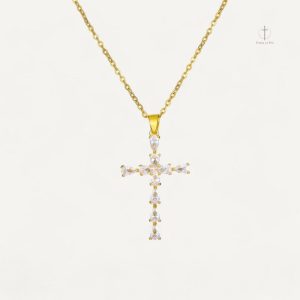 Collier Croix en Cristal pour Femme