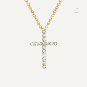 Collier Croix Cristal Fin élégant et raffiné