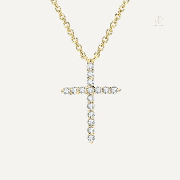 Collier Croix Cristal Fin élégant et raffiné