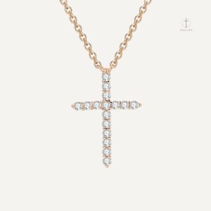 Accessoire mode : collier croix délicat en cristal