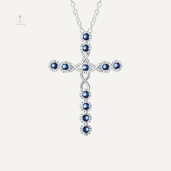 collier-croix-cristaux-de-zirconium-bleu-1 Collier Croix en Cristaux de Zirconium Bleu