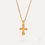 Collier Croix Doré Arrondi