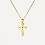 Collier Croix Dorée Brillante
