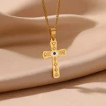 Collier croisé doré, simple et chic
