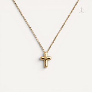 Collier Croix Dorée Chic
