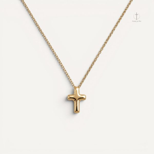 Collier Croix Dorée Chic