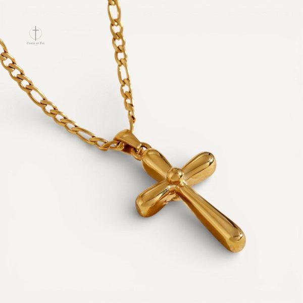 Accessoire mode : collier croix doré