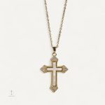 Collier Croix Dorée avec Zircons scintillants