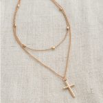 Bijoux Croix avec Double Chaîne Chic