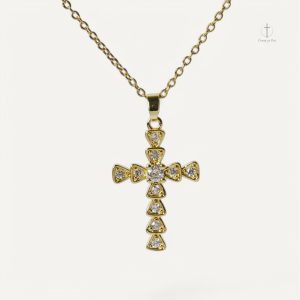 Collier Croix Éclat avec cristaux scintillants