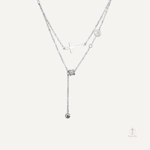 Collier Croix Femme en Argent