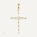 Collier croix femme orné de cristaux brillants