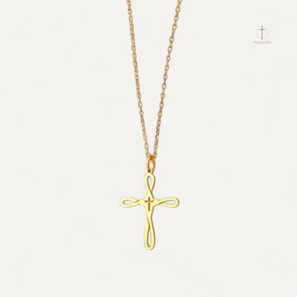 Collier Croix Ajourée Femme