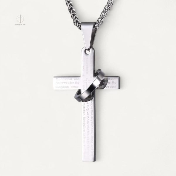 Collier élégant croix, design moderne et unique
