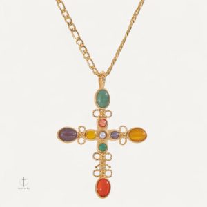 Collier Croix Harmonie Dorée