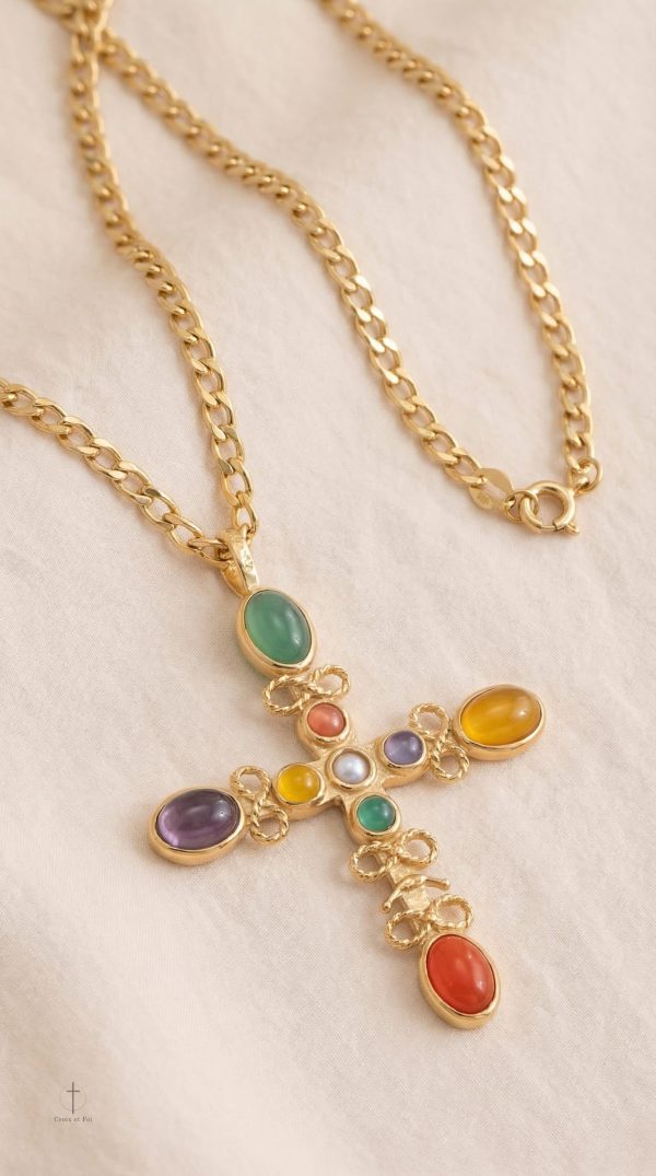 Collier en or avec symbole de la croix