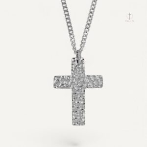 Collier Croix Homme en acier poli élégant