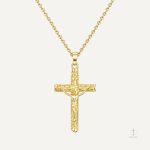 Collier Croix Homme en métal avec pendentif Jésus