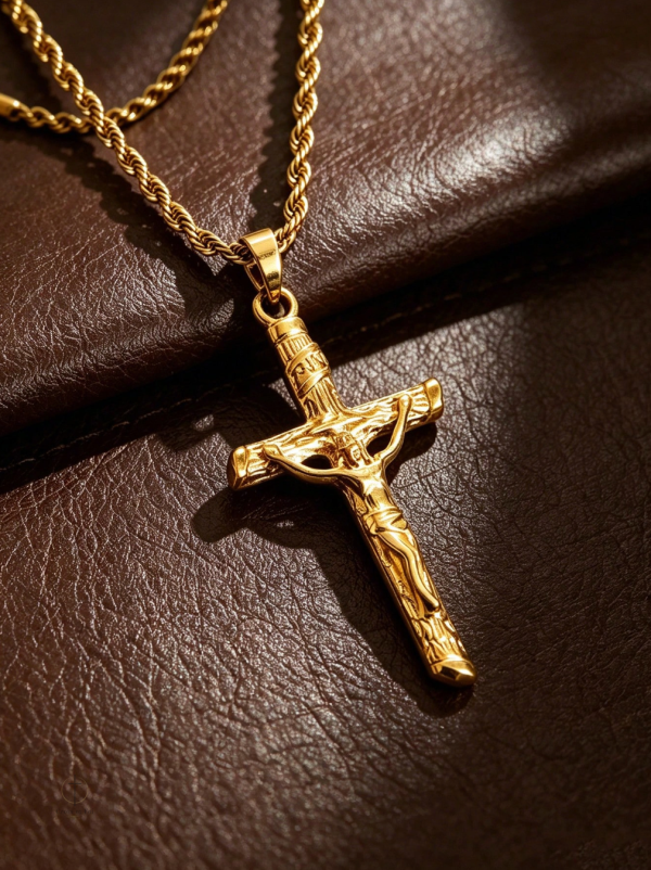 Bijou homme Croix Jésus, accessoire de foi et de style