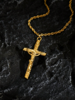 Collier en croix pour homme, design inspiré de la spiritualité