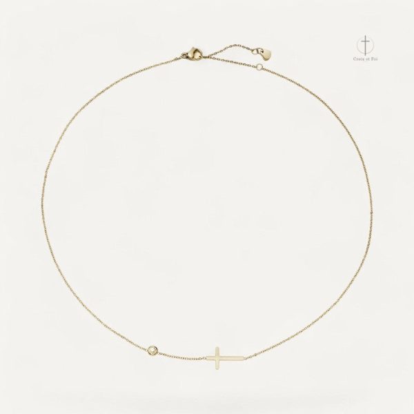 Collier Croix Horizontal pour un style intemporel