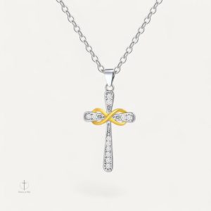 Collier Croix Infini Bicolore élégant et moderne