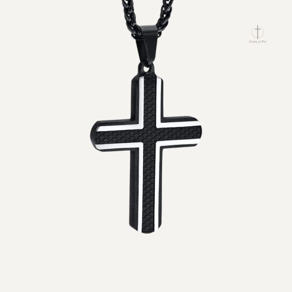 collier-croix-losange-noir-1 Collier Croix en Losange Noir