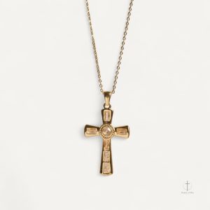 Collier Croix de Lumière Dorée