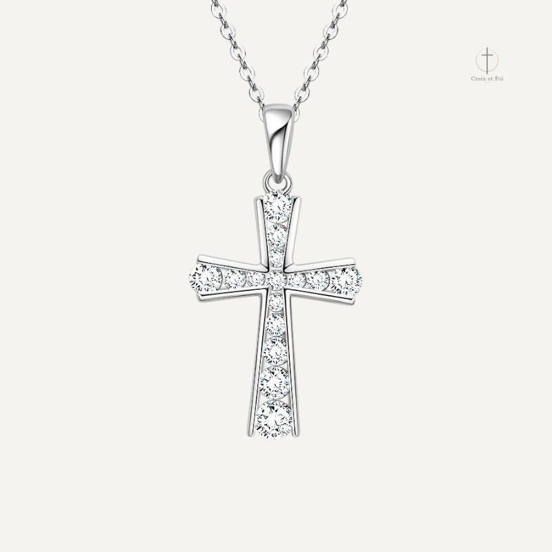 Collier Croix Lumineuse en Argent 925