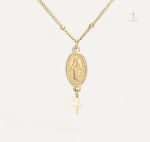Collier Croix Élégant Médaille Miraculeuse