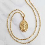 Collier spirituel Croix Médaille Vierge