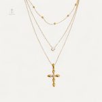 Collier Croix Élégant Multirangs