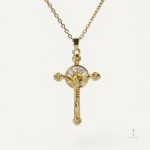 Collier Croix Oeil Mystique en métal élégant
