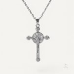 Collier Croix avec pendentif Oeil Mystique unique