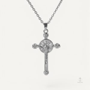 Collier Croix avec pendentif Oeil Mystique unique