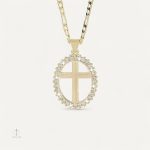 Collier Croix Doré Éclat Cristal