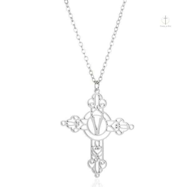 Collier Croix avec design