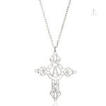 Collier avec Croix et initiales gravées