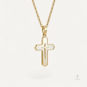 Collier Croix Nacré Reflet Divin