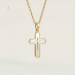 Collier Croix lumineux en nacre