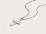 Collier Croix minimaliste en nacre
