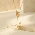 Collier Croix Rosaire Grâce Dorée